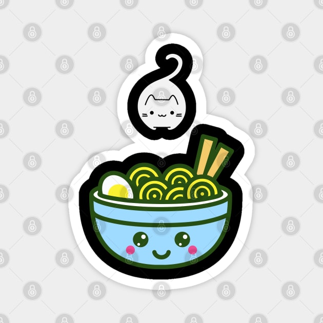 Ramen and cat Magnet by Pixel Threads 