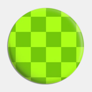 Checkered Square Seamless Pattern - Bright Green Tones Pin