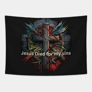Jesus Died for my Sins V6 Tapestry