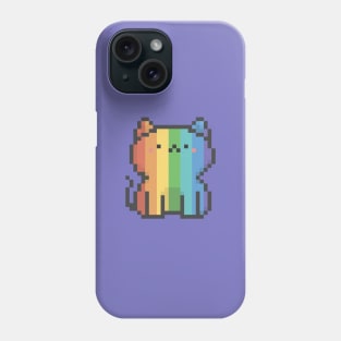 Pixel Quiet Rainbow Cat 27 Phone Case