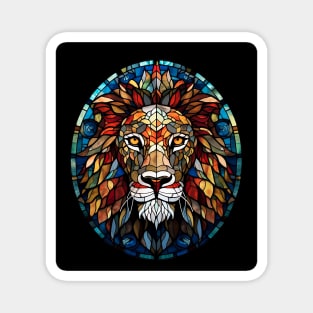 Colorful lion face Magnet