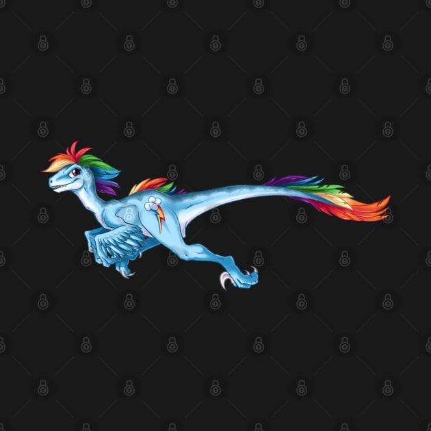 My Little Raptor - Rainbow Dash by CherryGarcia