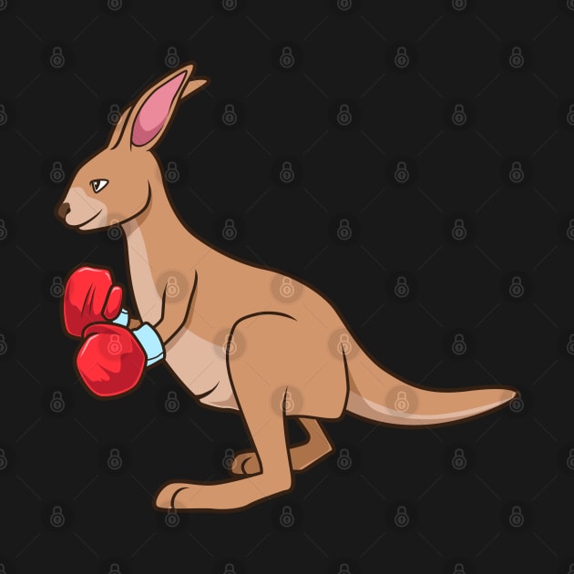 With Boxing Gloves - Cartoon Kangaroo Boxing by Modern Medieval Design