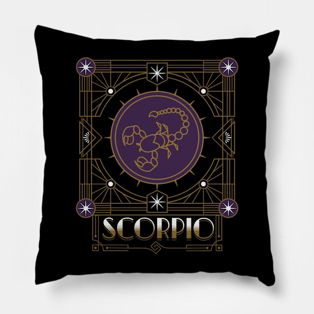 Great Scorpio Deco Pillow by Skyborne Designs