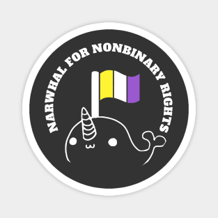 Narwhal For Nonbinary Rights Magnet