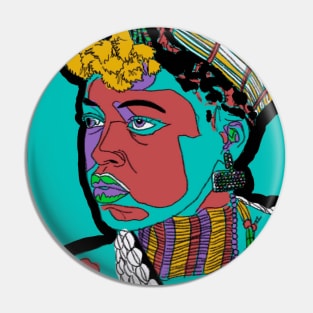Colorful African boy portrait Pin