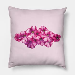 Petunias - Pink Petunias Pillow