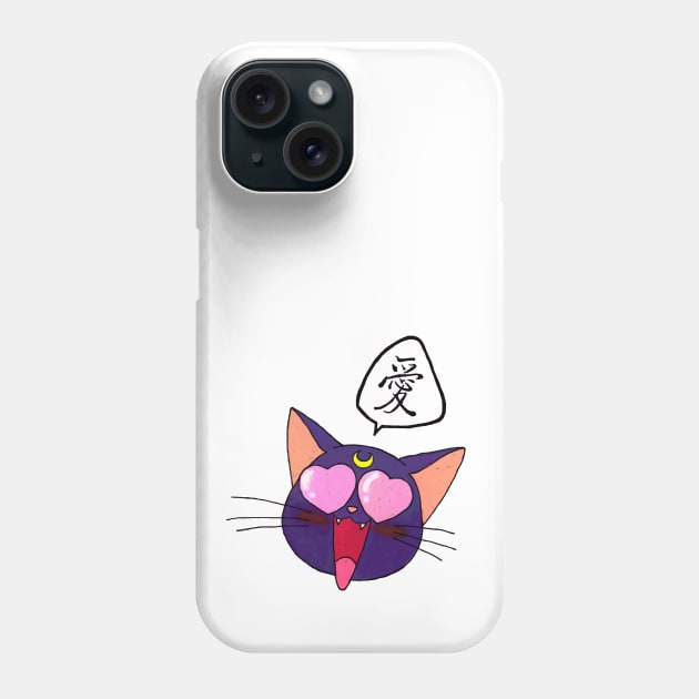 Luna In Love Phone Case by figue