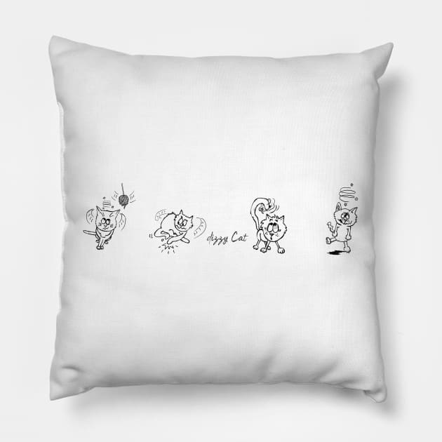 Dizzy cats Pillow by dizzycat-biz