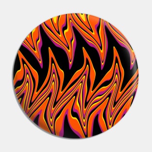 Warped in Black, Pink, Orange and Yellow Pin