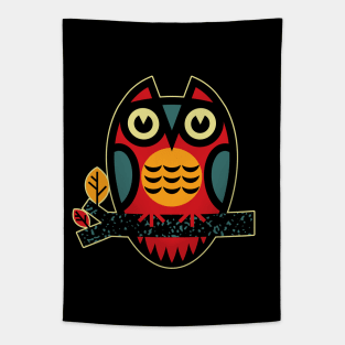Retro Hoot Owl Tapestry