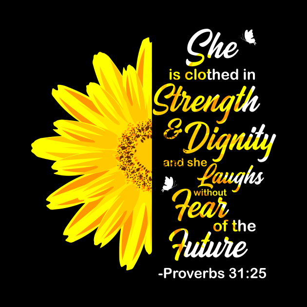 She Is Clothed In Strength Bible Gift by Delightful Designs