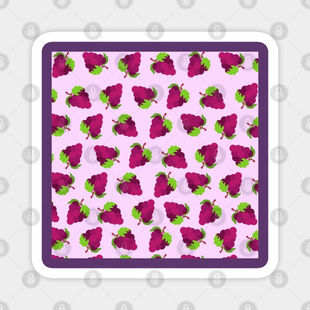 Purple grapes pattern Magnet by maryamazhar7654