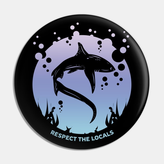 Respect the Locals - Shark conservation Pin by TMBTM