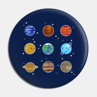 Kawaii Planets Pin