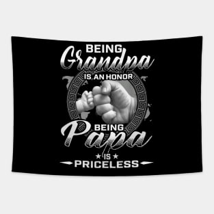 Being Grandpa Is An Honor Being Papa Is Priceless Funny Father's Day Gifts Tapestry