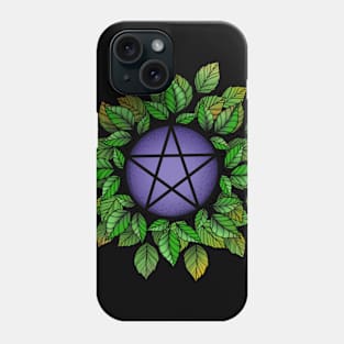 Leafy Purple Pentagram Phone Case