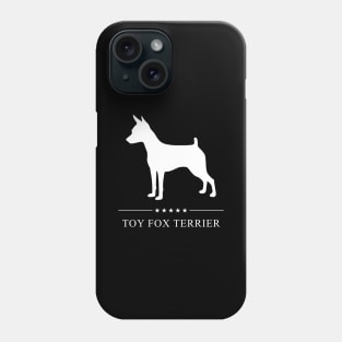 Toy Fox Terrier Dog White Silhouette Phone Case