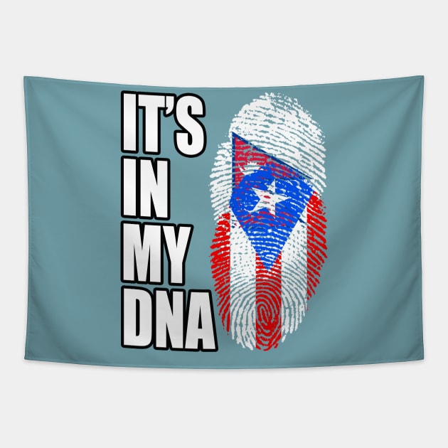 Puerto Rican And Nepalese Mix DNA Flag Heritage Tapestry by Just Rep It!!