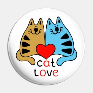 Cat in love Pin