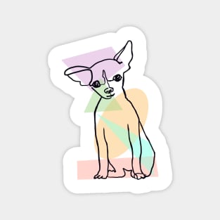 Pastel Deer Head Chihuahua Magnet