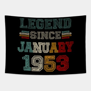 70 Years Old Legend Since January 1953 70th Birthday Tapestry