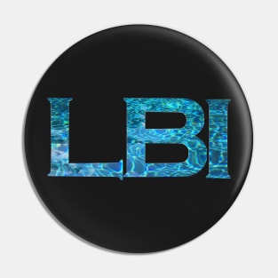 Long Beach Island LBI Water Letters Pin