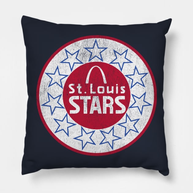 Retro St. Louis Stars Soccer 1968 Pillow by LocalZonly