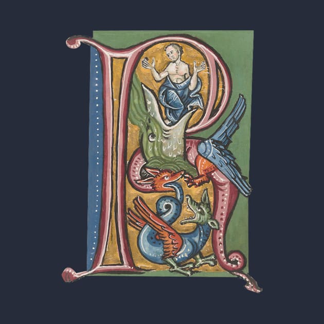 Illuminated Initial R by Artimaeus