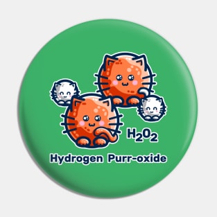 Hydrogen Purr-oxide Cat Chemistry Pun Pin