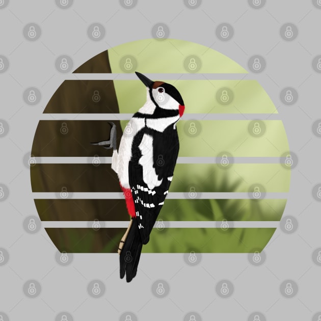 jz.birds Woodpecker Bird Animal Art by jzbirds