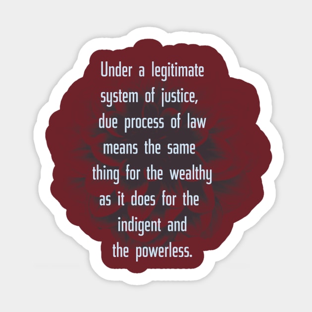 Due Process of Law - Due Process - Sticker | TeePublic