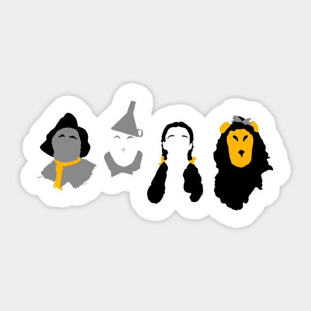 Wizard Of Oz Team Silhouettes Wizard Of Oz Sticker Teepublic