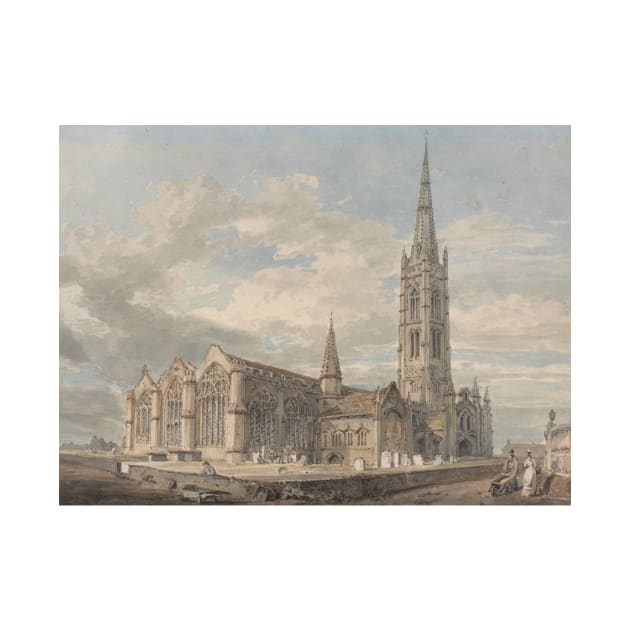 North East View of Grantham Church, Lincolnshire by J.M.W. Turner by Classic Art Stall