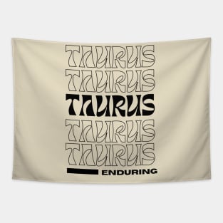 Retro Taurus Design Tapestry