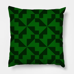 Emerald Green Propeller Patchwork Pattern Pillow