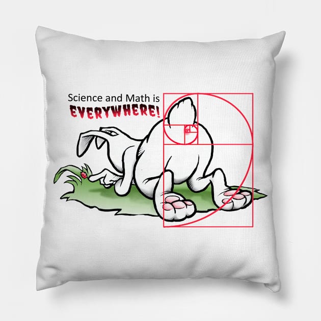 Fibunni Spiral on Light Pillow by chadsuniverse