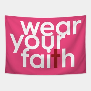 Wear Your Faith Christian T-Shirt, T-Shirt, Faith-based Apparel, Women's, Men's, Unisex, Hoodies, Sweatshirts Tapestry