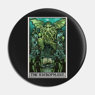 The Hierophant Tarot Card Cthulhu H.P. Lovecraft Horror Gothic Gifts Pin