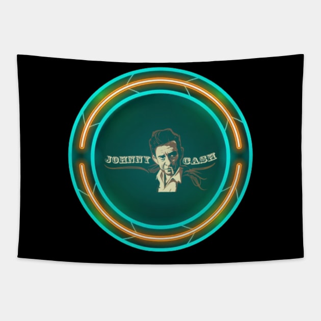 Johnny cash logo Tapestry by Background wallpapers 