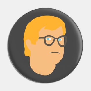 David Hockney Minimal Portrait Pin