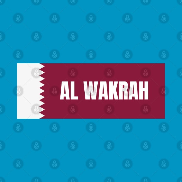 Al Wakrah City in Qatar Flag by aybe7elf