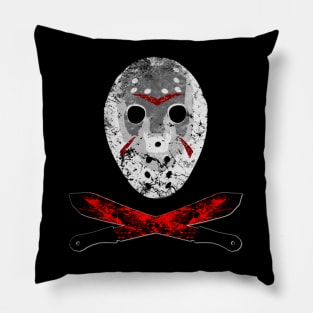 Bloody Horror Mask and Machete Pillow