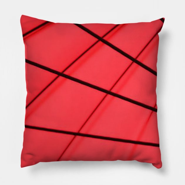 Red and Black Abstract Pillow by the kratingdaeng