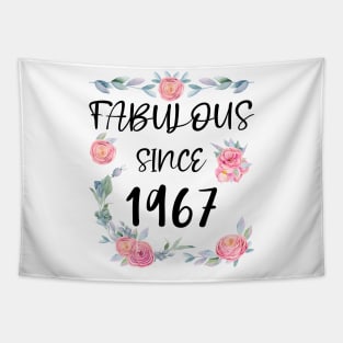 Women 54 Years Old Fabulous Since 1967 Flowers Tapestry