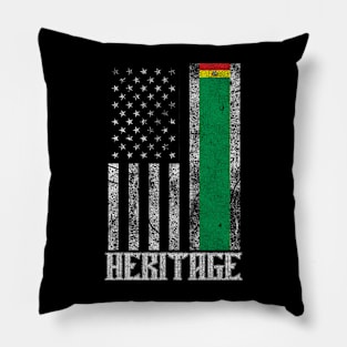 Bolivia Hispanic Heritage destressed flag Pillow