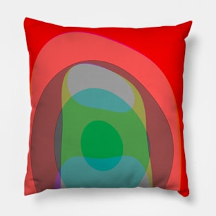 Abstract Colors In Red 210 Pillow