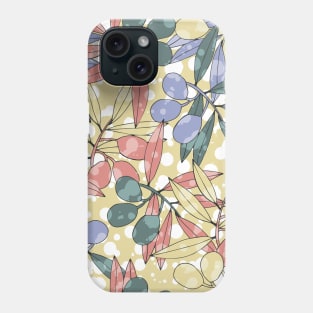 Olives branches pattern Phone Case