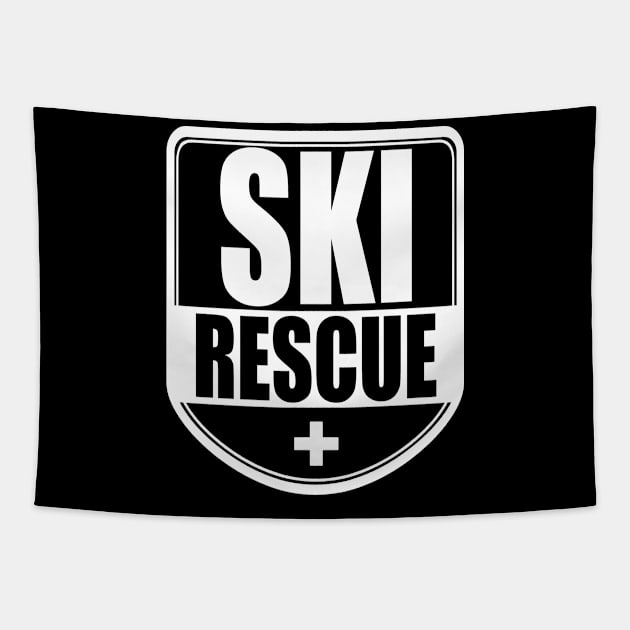 Rescuing Rescue Team Mountain Rescuer Ski Patrol Tapestry by dr3shirts