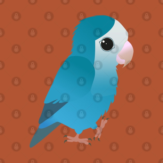 Cute blue peach faced lovebird by Bwiselizzy